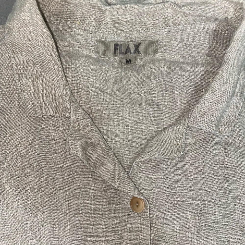 Flax two piece top and bottom linen set